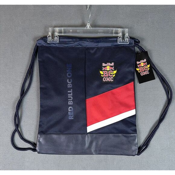 Red Bull BC One Drawstring Bag Backpack Navy Blue B Boy Dancing Lightweight - Picture 3 of 9